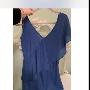 Wink Asymmetrical Blue Blouse
